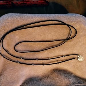 Black Leather Lariat